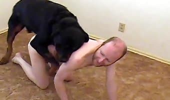 Fuck man dog Horny man